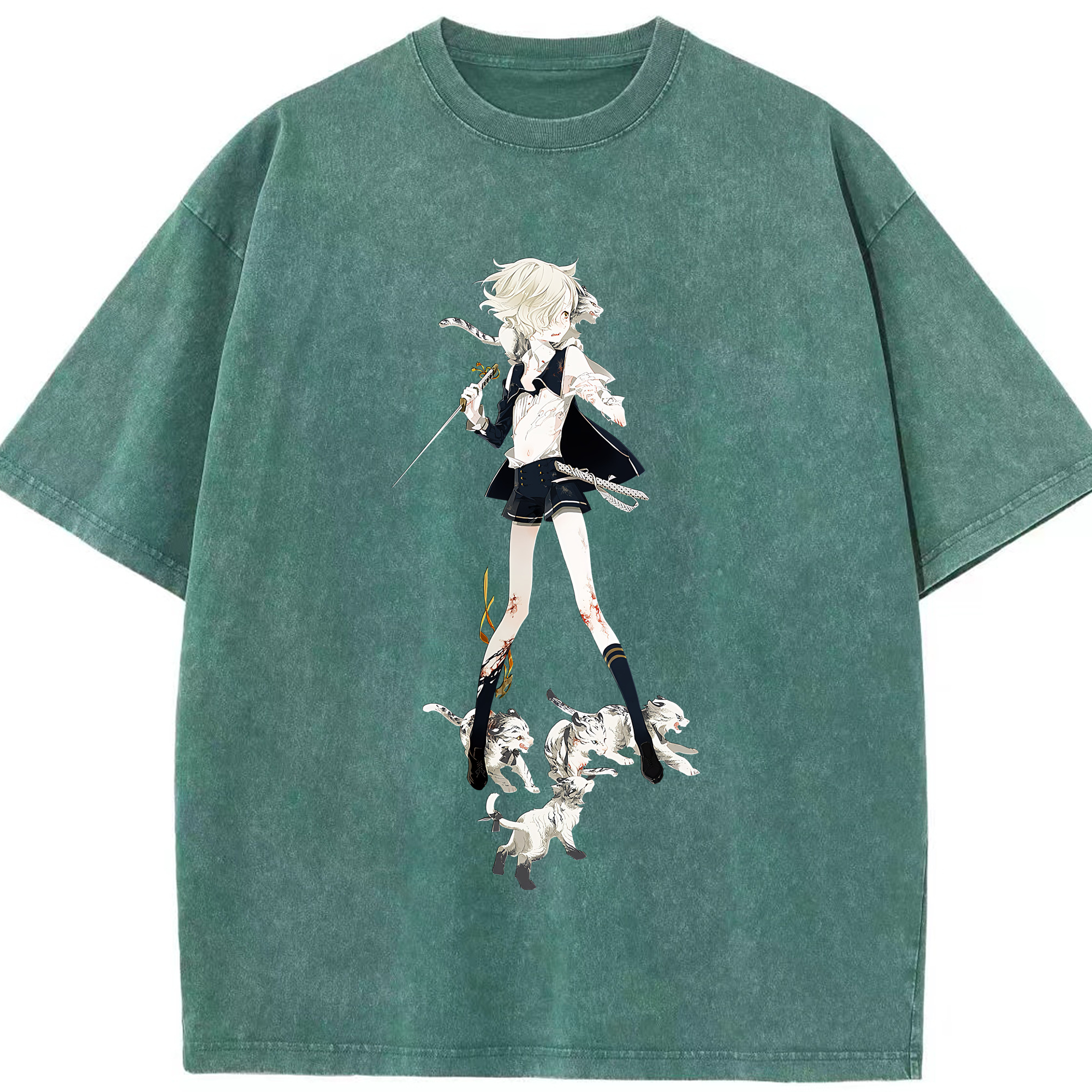 （画像用） 刀剣乱舞 Touken Ranbu 綿100% ヴィンテージ風 半袖Tシャツ（フロントプリント）